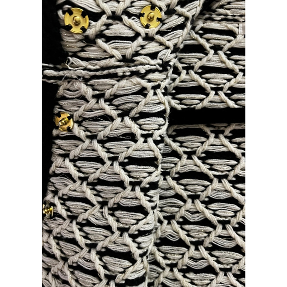 Max Studio Cardigan, Kid’s L (6X), Black & White - Picture 10 of 11